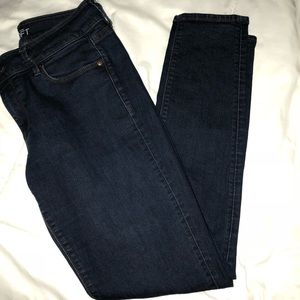 Loft Curvy Skinny Dark Wash Ankle Jeans, 8